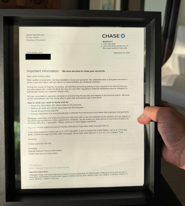 La carta que recibió Jack Mallers del JP Morgan