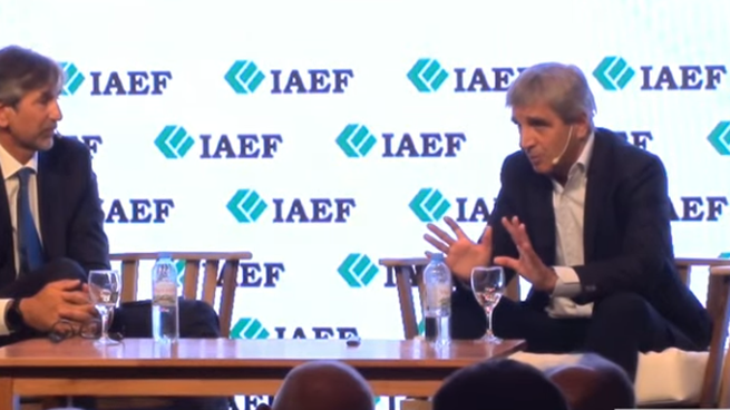 Luis Caputo en el cierre del 21 Simposio de Mercado de Capitales en el IAEF.