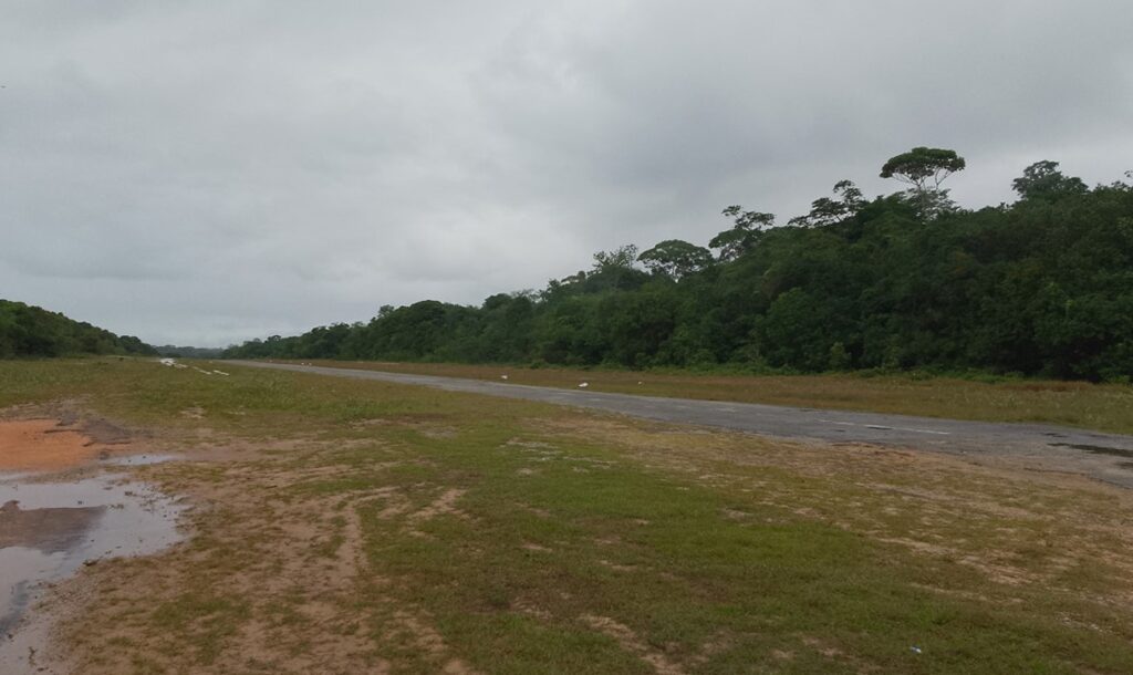 Fotografía de una pista de aterrizaje clandestina.