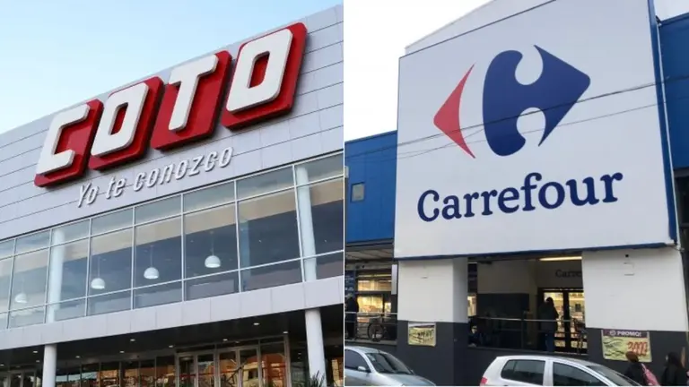 Supermercados Coto y Carrefour
