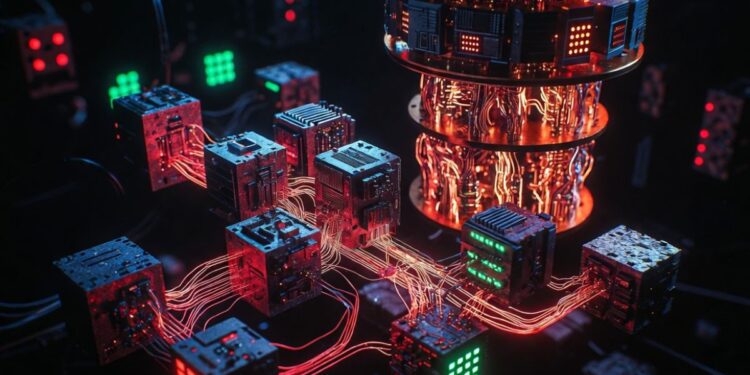 Bloques de una red conectados, resistiendo el ataque de un ordenador cuántica.