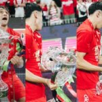 Insólito momento de un ex River en Rusia: salió campeón y rompió la copa en pedazos durante los festejos