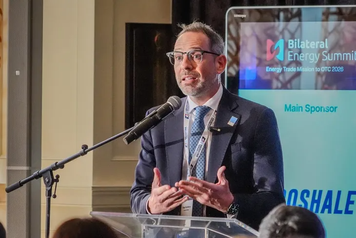 Diego Sucalesca, presidente ejecutivo de PromArgentina en la feria.