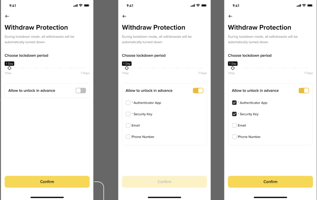 Capturas de pantalla donde se muestra cómo activar la función paso por paso.