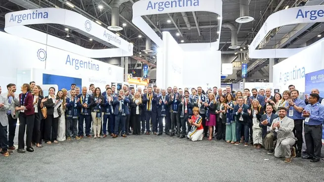 El gran pabellón de Argentina en la feria energética más grande del mundo.