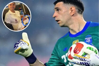 Dibu Martínez recibió una buena noticia antes del debut: le retiraron el yeso y será titular ante Argelia