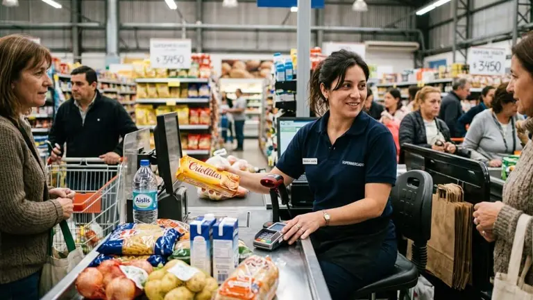 Cuánto cobra un cajero en Carrefour, Coto y otros supermercados: sueldo en julio 2026