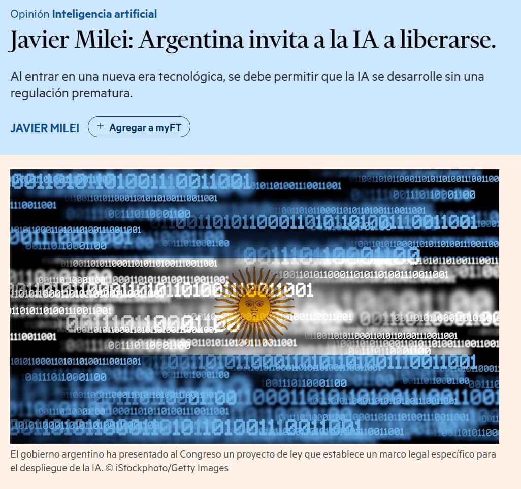En junio pasado, Milei advertía sobre los riesgos legales que puede conllevar la autonomía de la IA.