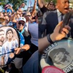 Lucas Quinton, alcalde de Kansas City, tocó un bombo en medio del banderazo de los hinchas argentinos