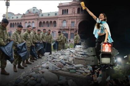 Retiraron de forma preventiva las piedras en homenaje a las víctimas del COVID-19 de Plaza de Mayo