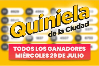 Quiniela Nacional: los números ganadores del miércoles 29 de julio