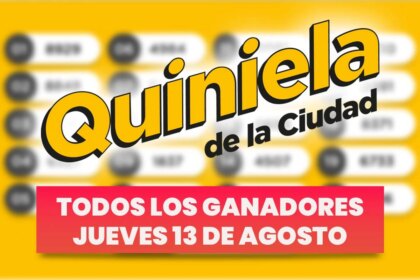 Quiniela Nacional: todos los números ganadores del jueves 13 de agosto