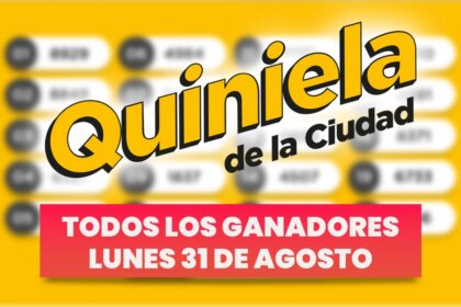 Quiniela Nacional: todos los números ganadores del lunes 31 de agosto