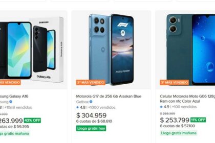 Qué ofrecen los celulares más vendidos en Mercado Libre