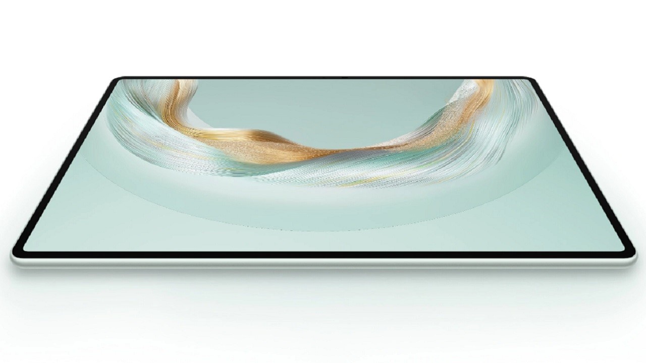 La tablet Huawei MatePad Pro de 12 pulgadas sobre un fondo blanco