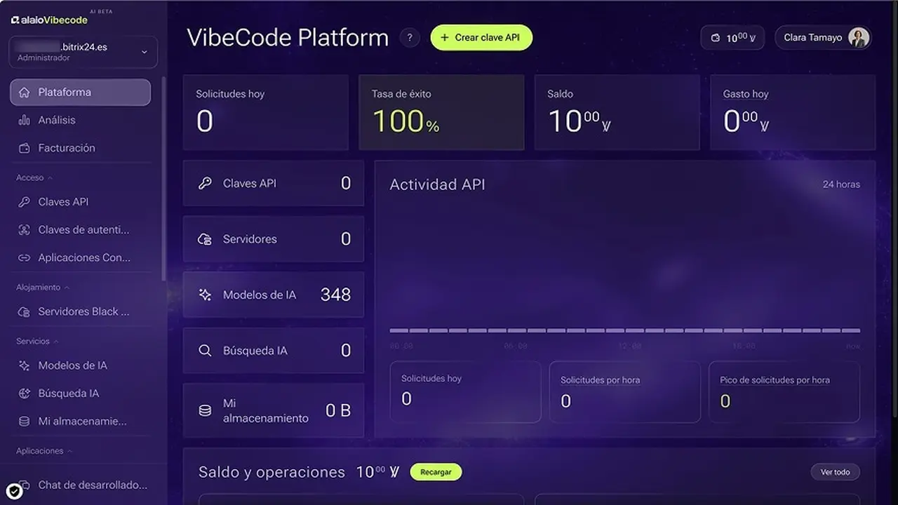 La plataforma permite crear una app personalizada con instrucciones en lenguaje natural.