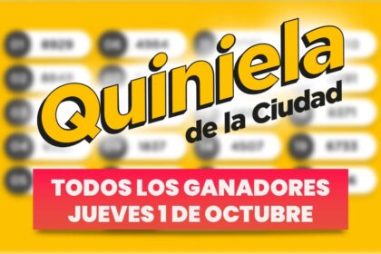 Quiniela Nacional: todos los números ganadores del jueves 1 de octubre