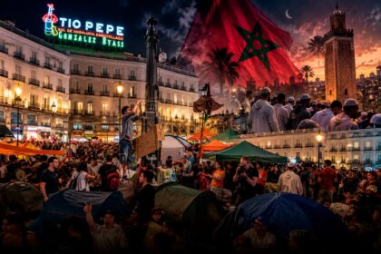 En la acampada de la izquierda en Madrid denuncian robos de magrebíes y activan “protocolos” contra agresiones sexuales